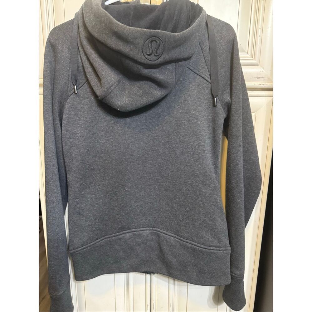 Lululemon Women's Full-Zip Fleece Scuba Hoodie Sweatshirt Gray Size 4